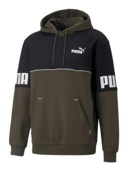 Sudadera Puma Power Colorblock Hoodie Forest Night