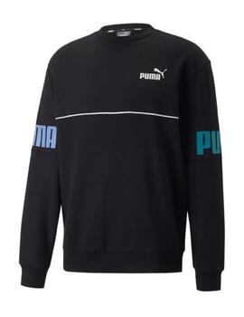 Sudadera Puma Power Colorblock Crew Black