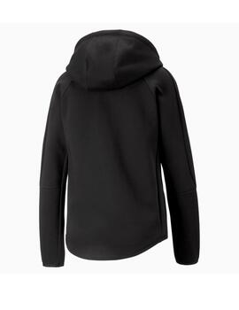 Sudadera EvoStripe Full-Zip Hoodie Negro