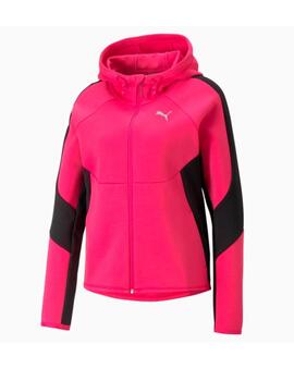 Sudadera EvoStripe Full-Zip Hoodie Rosa