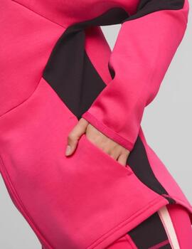 Sudadera EvoStripe Full-Zip Hoodie Rosa