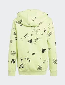 Sudadera Brand Love J BLUV Q3 FZHD verde lima