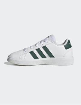 Zapatillas Adidas Grand Court 2.0 K Blanco/Verde