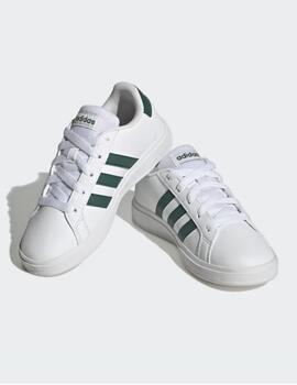 Zapatillas Adidas Grand Court 2.0 K Blanco/Verde