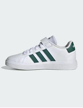 Zapatillas Adidas Grand Court 2.0 EL K BlancoVerde