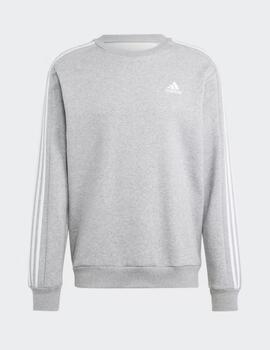 Sudadera Adidas M 3S FL SWT Gris