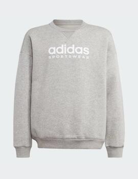 Sudadera Adidas J ALL SZN CREW gris