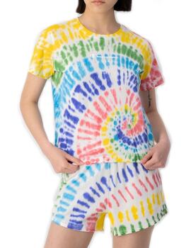 Camiseta Champion Tie-Dye Croptop W Rainbow