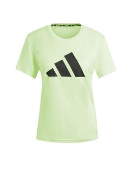 Camiseta Adidas W RUN IT TEE Verde fluor