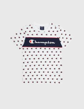 Camiseta Champion Multilogo Blanco