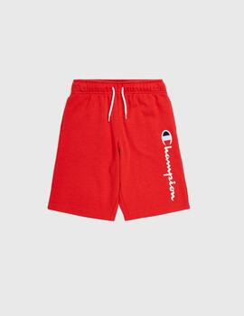 Pantalon Champion Bermuda Rojo Logo grande bordado