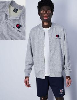 Bomber Champion con corchetes Gris