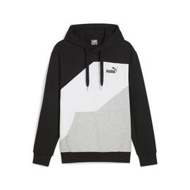 Sudadera Puma Power Colorblock Hoodie Negro gris