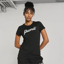 Camiseta Puma W ESS+ Script Tee Negro