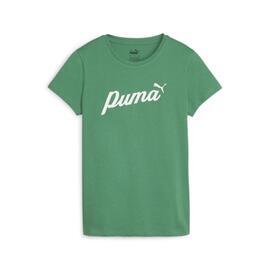 Camiseta Puma W ESS+ Script Tee Verde