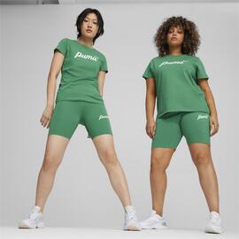 Camiseta Puma W ESS+ Script Tee Verde