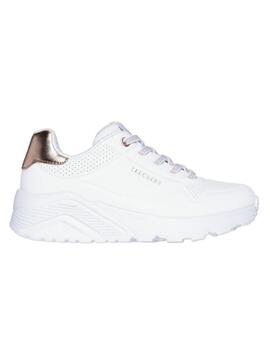 Zapatilla Skechers UNO LITE Metallic Mode Jr blanc