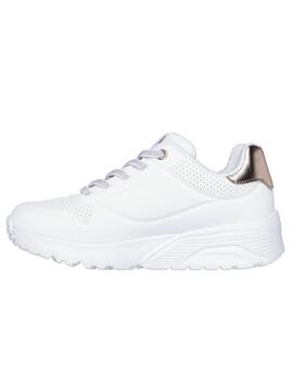 Zapatilla Skechers UNO LITE Metallic Mode Jr blanc