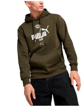 Sudadera Puma POWER Graphic FL Verde 681741-70