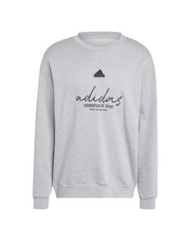 Sudadera Adidas Brand Love FT Crew Gris IX1318