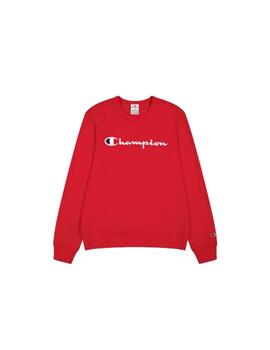 Sudadera Champion Crew Rojo Logo Bordado 220254