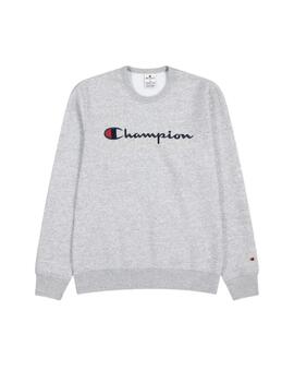 Sudadera Champion Crew Gris Logo Bordado 220254