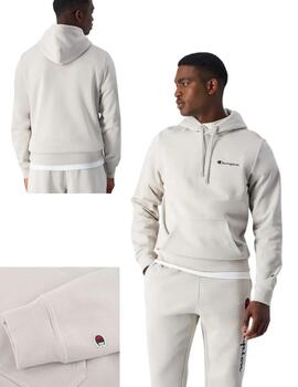 Sudadera Champion Hoodie LogoPequeño Beige 220258