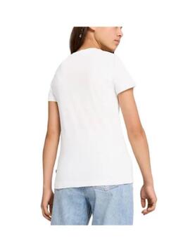 Camiseta Puma Essentials+ Script Metallic Blanco