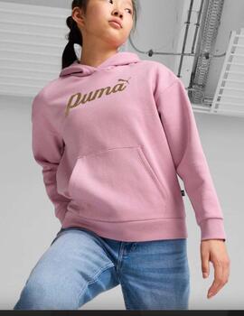 Sudadera Puma Essentials+ Script Metallic Rosa