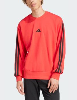 Sudadera Adidas M 3S FT SWT JE6373 rojo