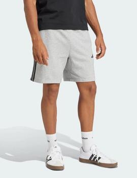 Pantalon Short Adidas M 3Bandas Gris FT JE6419