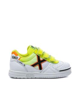 Zapatillas Munich G-3 KID Velcro Blanco Fluor