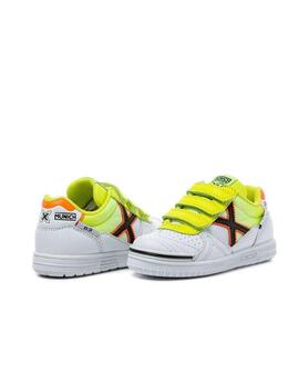 Zapatillas Munich G-3 KID Velcro Blanco Fluor