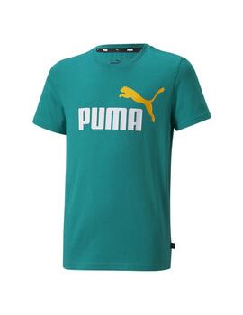 Camiseta Puma ESS  2 Logo Tee DeepAqua